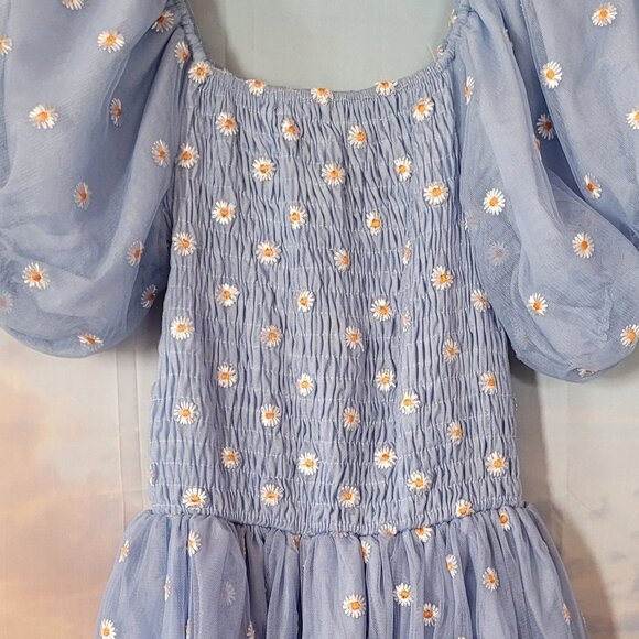 Blue Tulle Daisy Dress ~ O/S - Picture 4 of 4